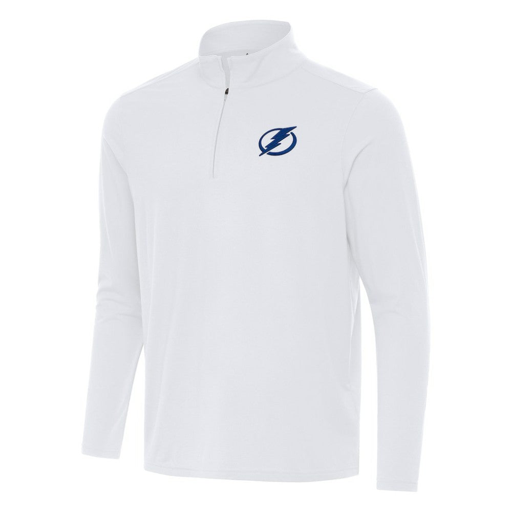 Tampa Bay Lightning Antigua Intent Quarter-Zip Top - White Tops