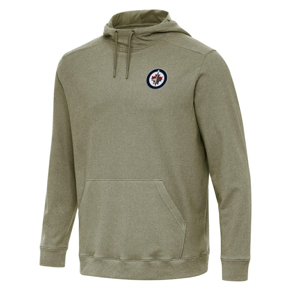 Winnipeg Jets Antigua Cloud Pullover Hoodie - Olive Hoodies