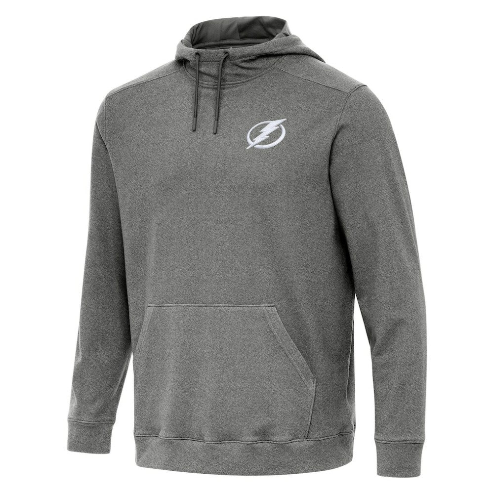 Tampa Bay Lightning Antigua Cloud Pullover Hoodie - Heather Black Hoodies