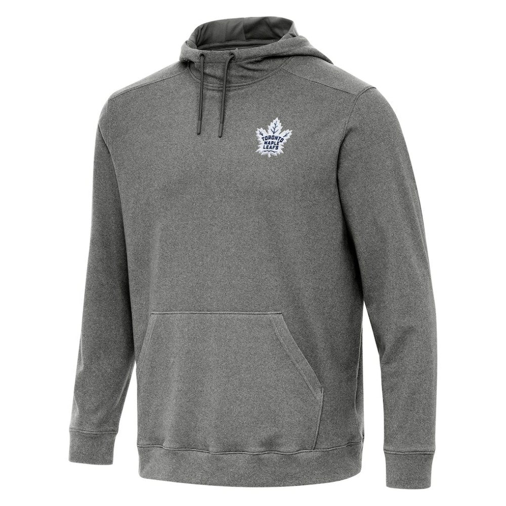 Toronto Maple Leafs Antigua Cloud Pullover Hoodie - Heather Black Hoodies