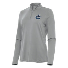 Vancouver Canucks Antigua Women's Reprocess Quarter-Zip Top - Gray Tops
