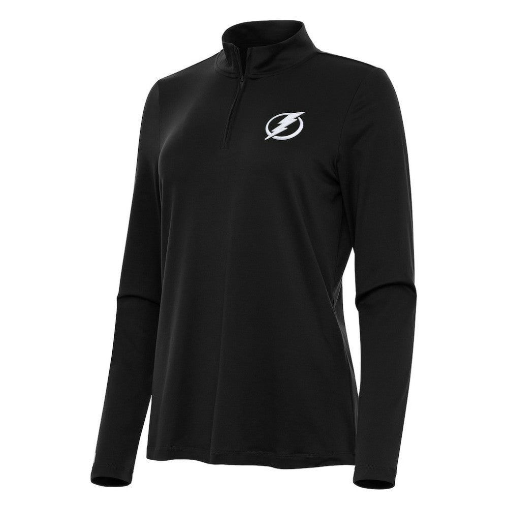 Tampa Bay Lightning Antigua Women's Reprocess Quarter-Zip Top - Black Tops