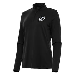 Tampa Bay Lightning Antigua Women's Reprocess Quarter-Zip Top - Black Tops