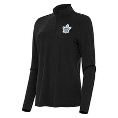 Toronto Maple Leafs Antigua Women's Bright Quarter-Zip Top - Heather Black Tops