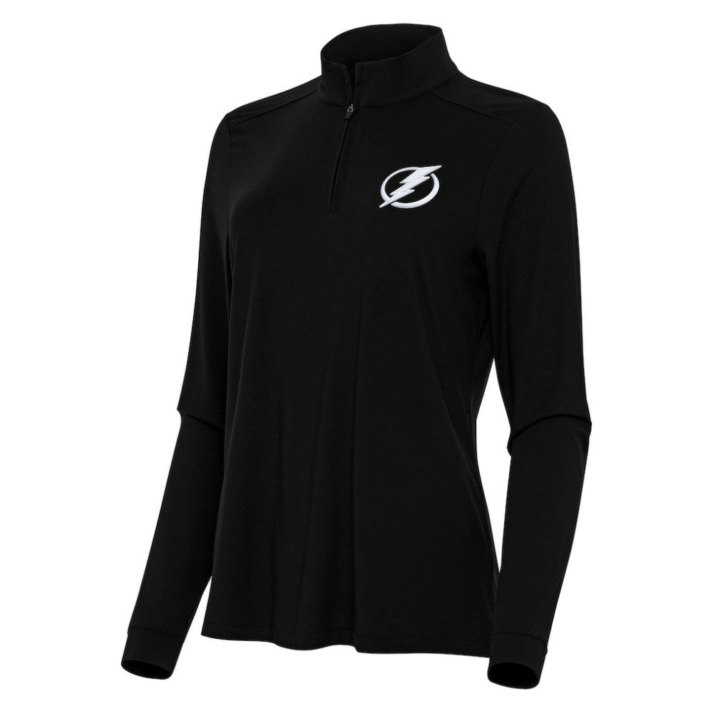 Tampa Bay Lightning Antigua Women's Intent Quarter-Zip Top - Black Tops