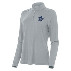 Toronto Maple Leafs Antigua Women's Intent Quarter-Zip Top - Gray Tops