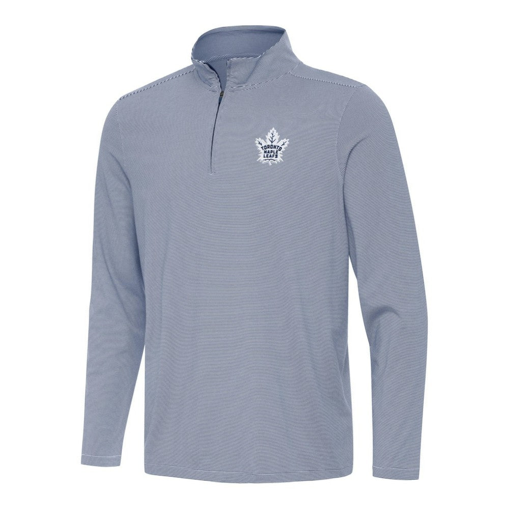 Toronto Maple Leafs Antigua Twine Quarter-Zip Top - Navy Tops