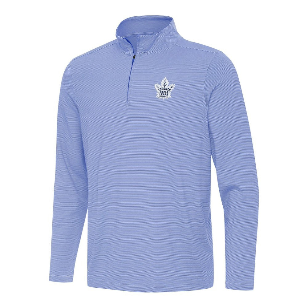 Toronto Maple Leafs Antigua Twine Quarter-Zip Top - Royal Tops