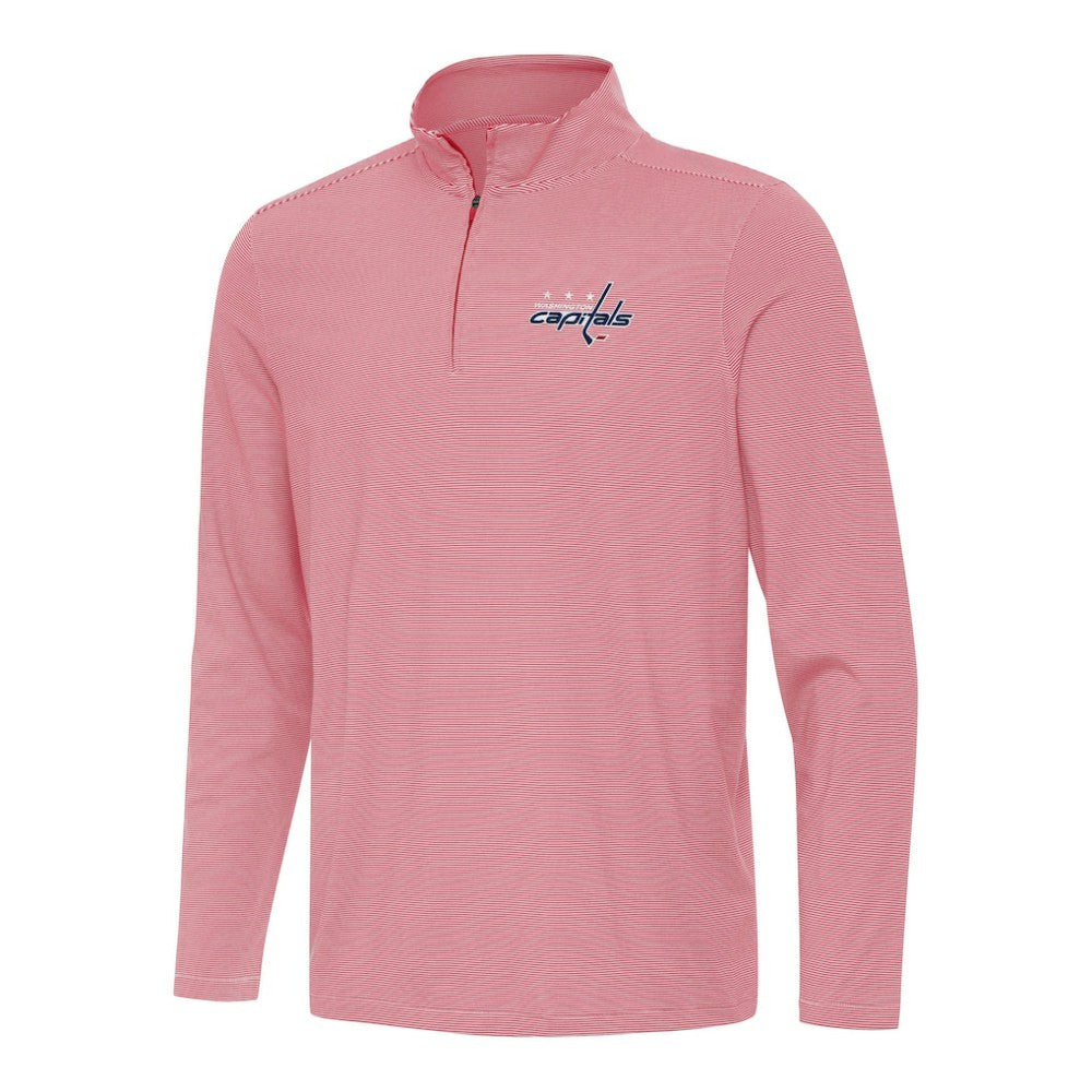 Washington Capitals Antigua Twine Quarter-Zip Top - Red Tops