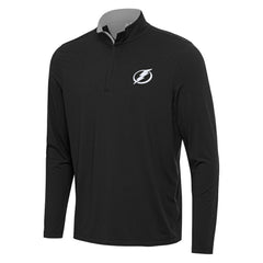 Tampa Bay Lightning Antigua Content Quarter-Zip Pullover Top - Black/Gray Pullover
