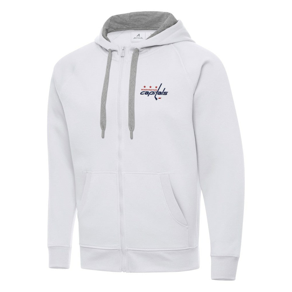 Washington Capitals Antigua Big & Tall Victory Full-Zip Hoodie - White Hoodies