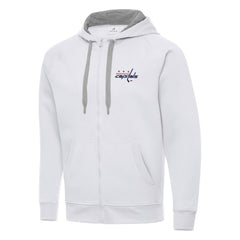 Washington Capitals Antigua Big & Tall Victory Full-Zip Hoodie - White Hoodies
