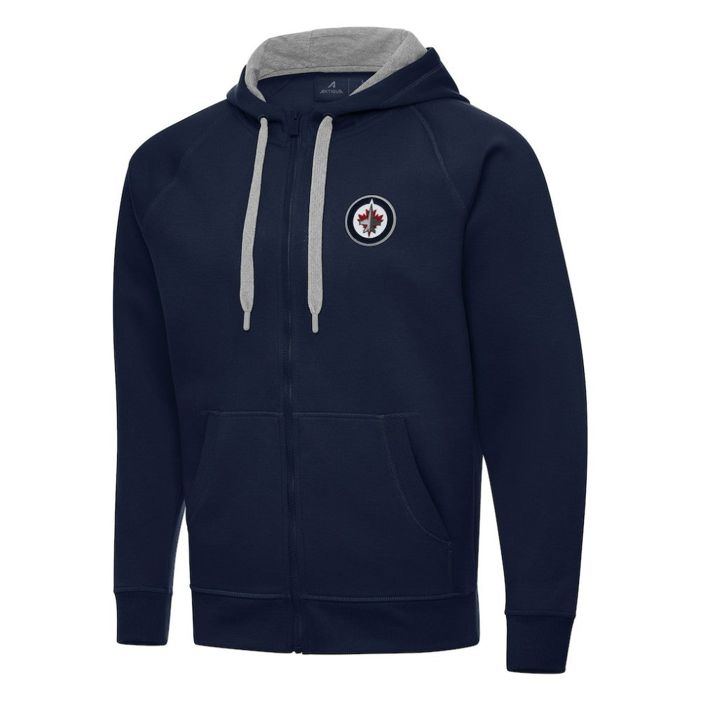 Winnipeg Jets Antigua Big & Tall Victory Full-Zip Hoodie - Navy Hoodies