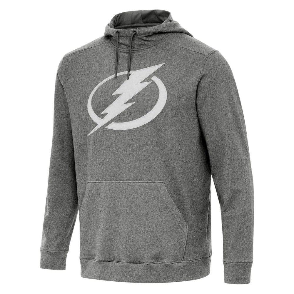 Tampa Bay Lightning Antigua Cloud Pullover Hoodie - Heather Black Hoodies