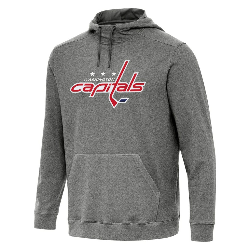 Washington Capitals Antigua Cloud Pullover Hoodie - Heather Black Hoodies