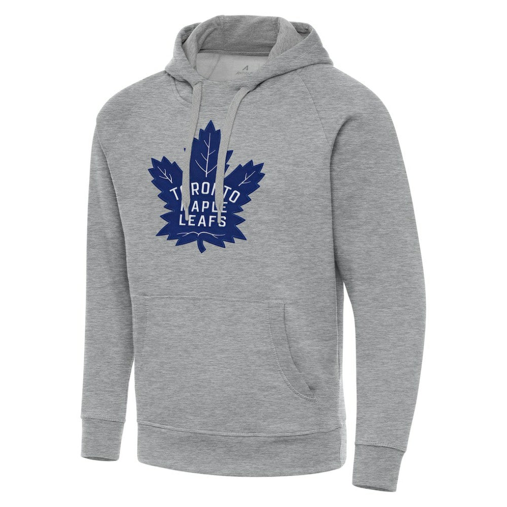 Toronto Maple Leafs Antigua Big & Tall Victory Pullover Hoodie - Heather Gray Hoodies