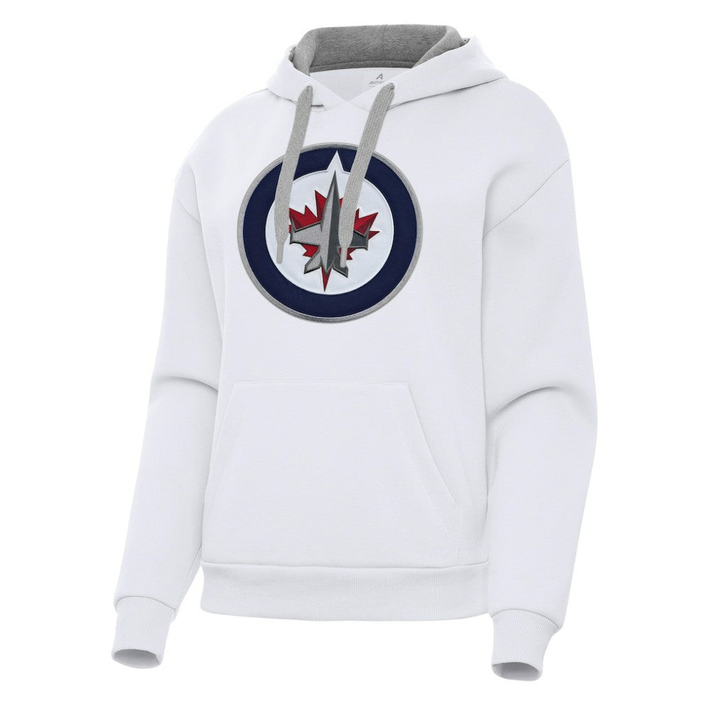 Winnipeg Jets Antigua Women's Victory Pullover Hoodie - White Hoodies