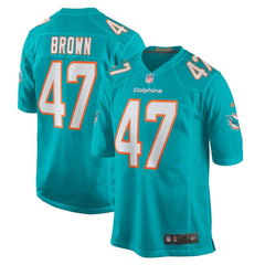 Cam Brown Miami Dolphins Game Jersey - Aqua sale