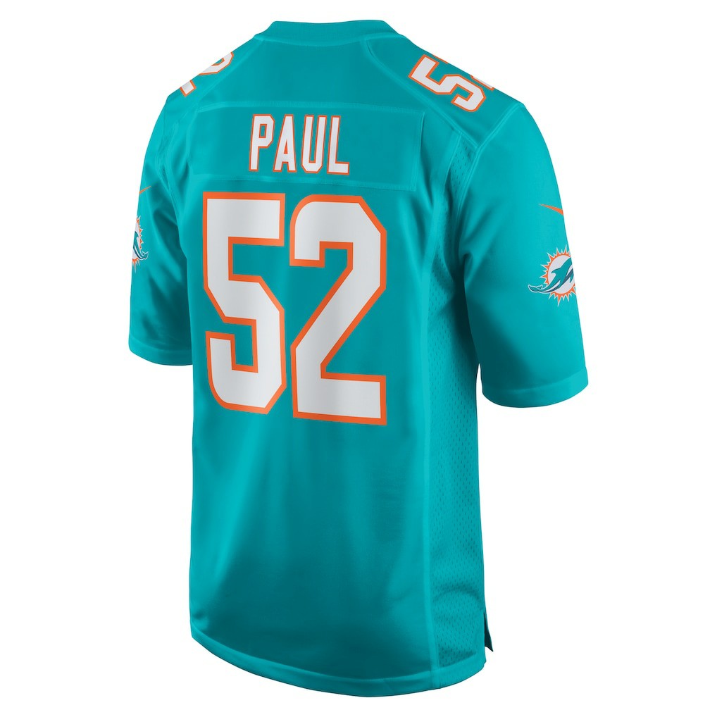 Patrick Paul Miami Dolphins Game Jersey - Aqua cheap