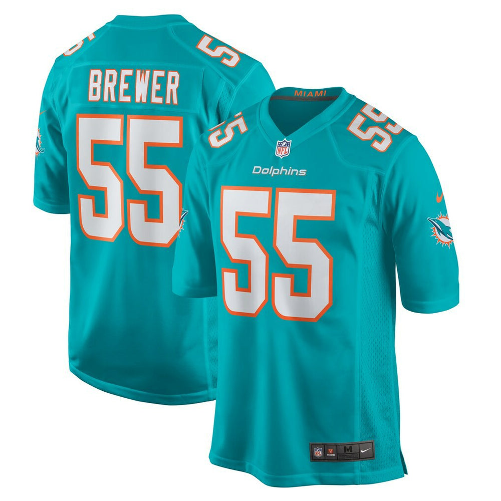 Aaron Brewer Miami Dolphins Game Jersey - Aqua for sale