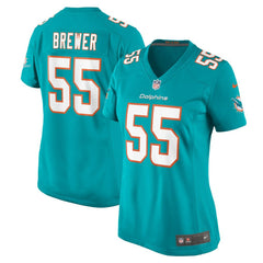 Aaron Brewer Miami Dolphins Women's Game Jersey - Aqua cheap