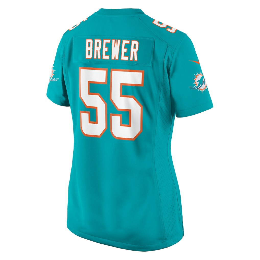 Aaron Brewer Miami Dolphins Women's Game Jersey - Aqua cheap