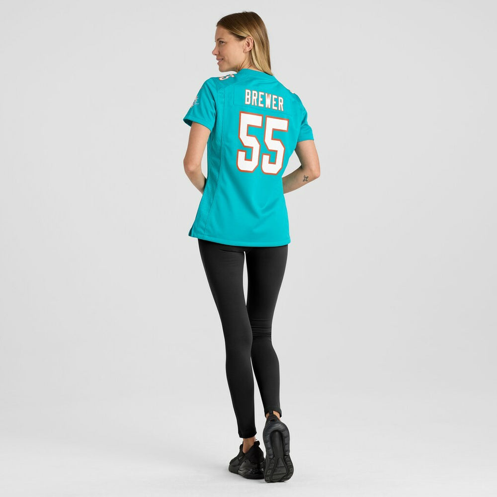 Aaron Brewer Miami Dolphins Women's Game Jersey - Aqua cheap