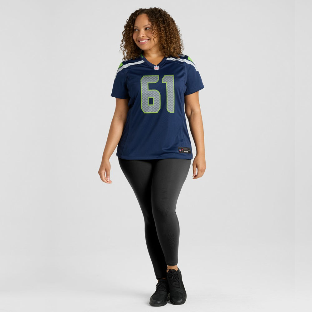 Jalen Sundell Seattle Seahawks Women's Team Game Jersey - College Navy discount