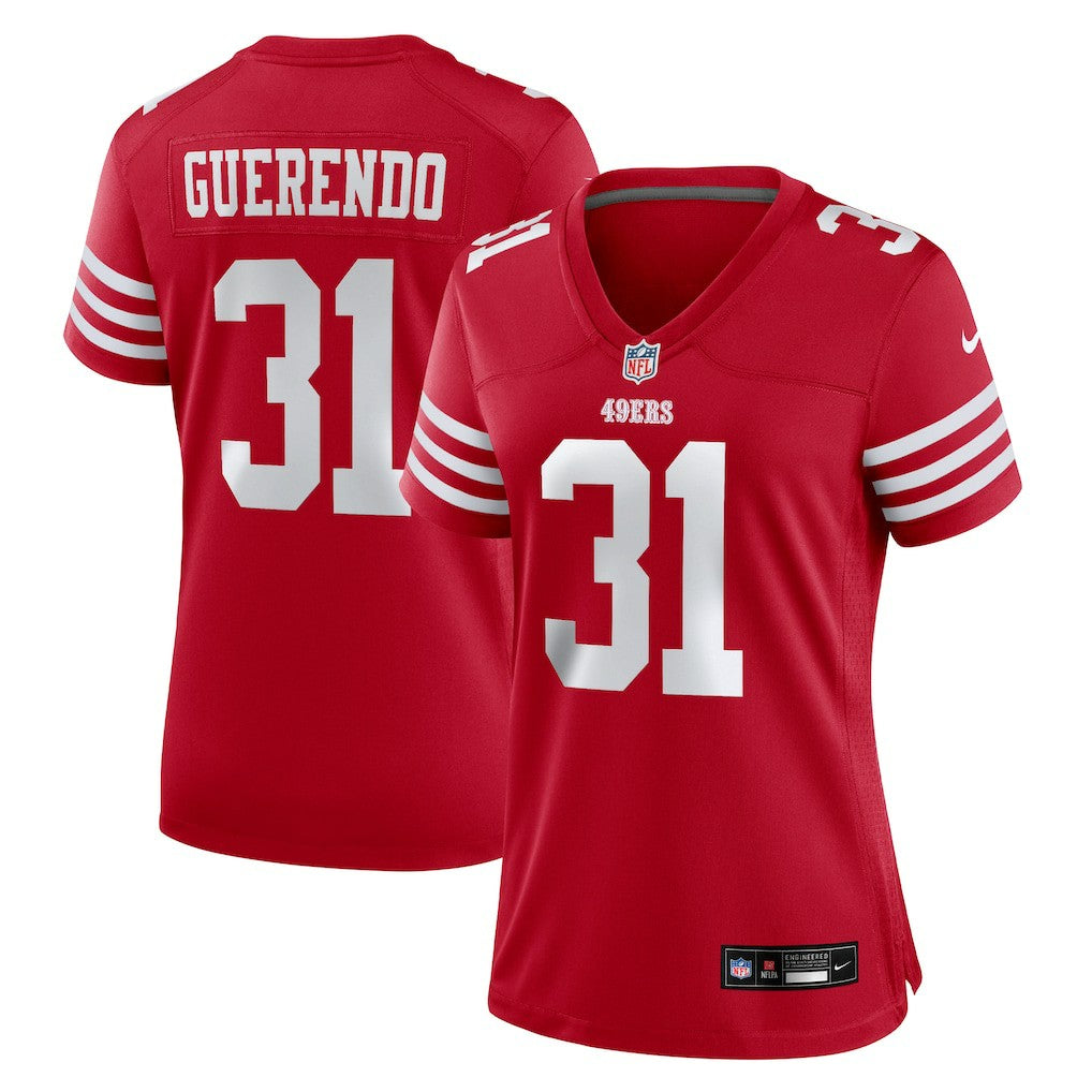 Isaac Guerendo San Francisco 49ers Women's Team Game Jersey - Scarlet online