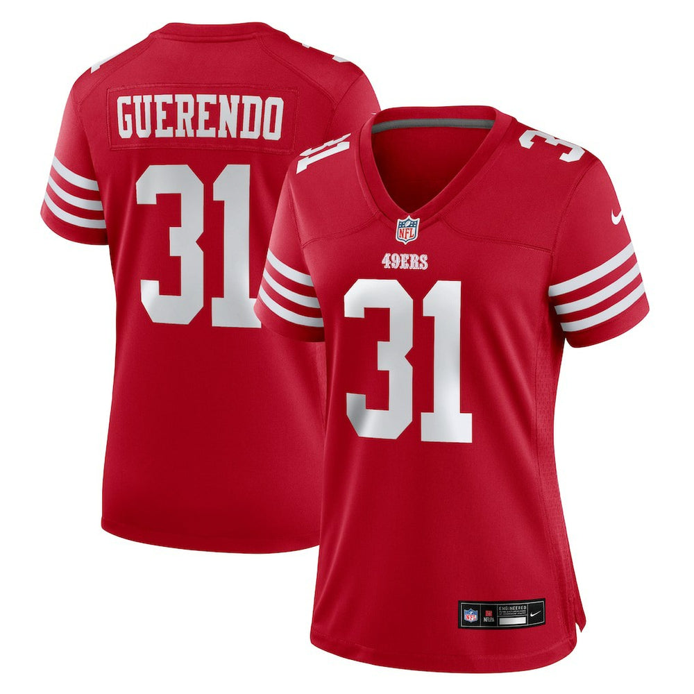 Isaac Guerendo San Francisco 49ers Women's Team Game Jersey - Scarlet online