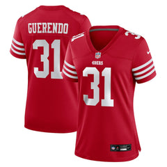 Isaac Guerendo San Francisco 49ers Women's Team Game Jersey - Scarlet online