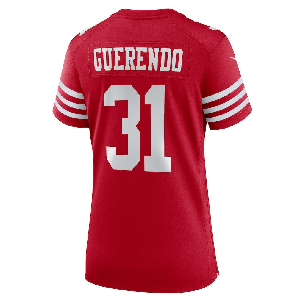 Isaac Guerendo San Francisco 49ers Women's Team Game Jersey - Scarlet online