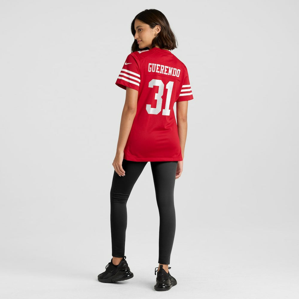 Isaac Guerendo San Francisco 49ers Women's Team Game Jersey - Scarlet online