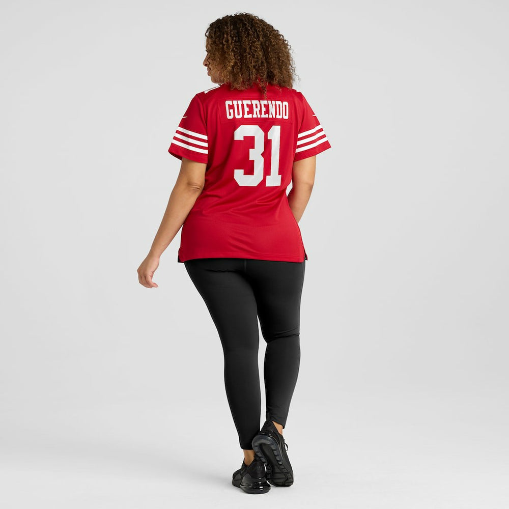 Isaac Guerendo San Francisco 49ers Women's Team Game Jersey - Scarlet online