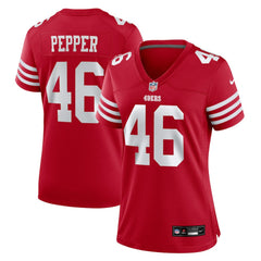 Taybor Pepper San Francisco 49ers Women's Team Game Jersey - Scarlet cheap