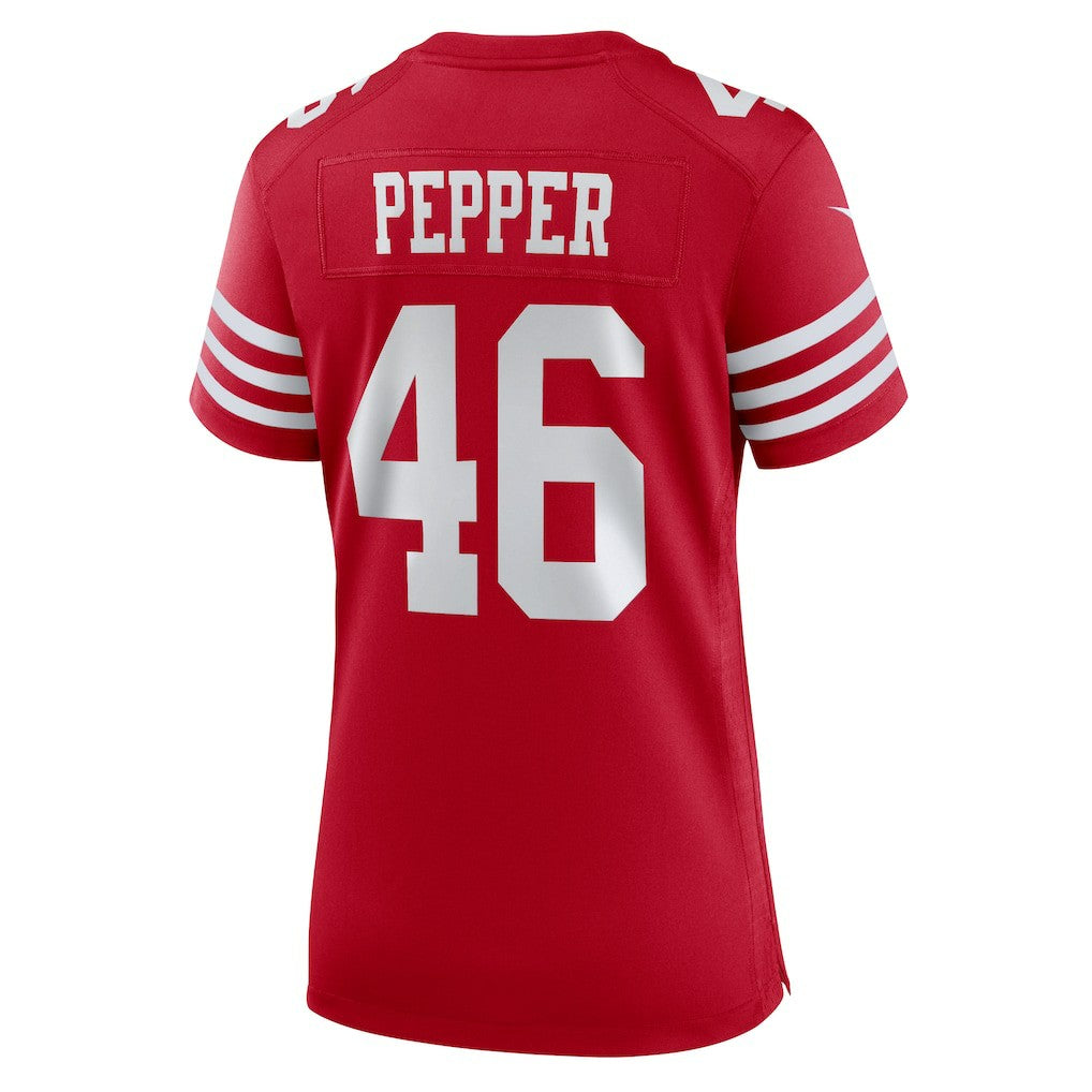 Taybor Pepper San Francisco 49ers Women's Team Game Jersey - Scarlet cheap