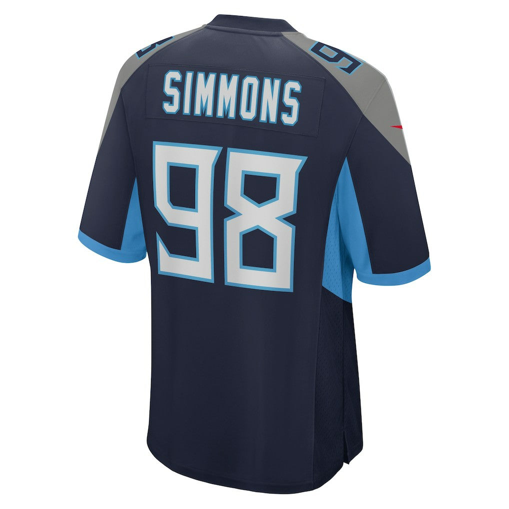 Jeffery Simmons Tennessee Titans Game Jersey - Navy online