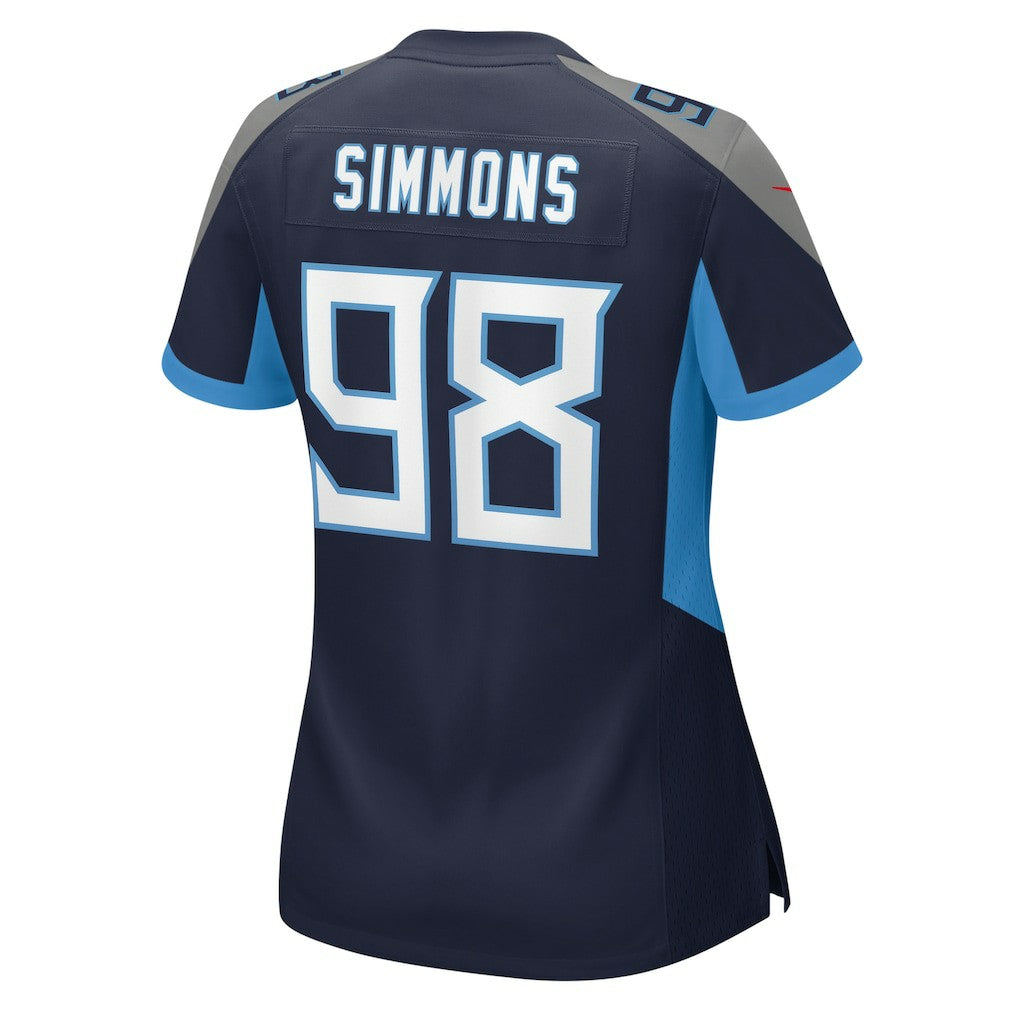 Jeffery Simmons Tennessee Titans Women's Alternate Game Jersey - Navy sale