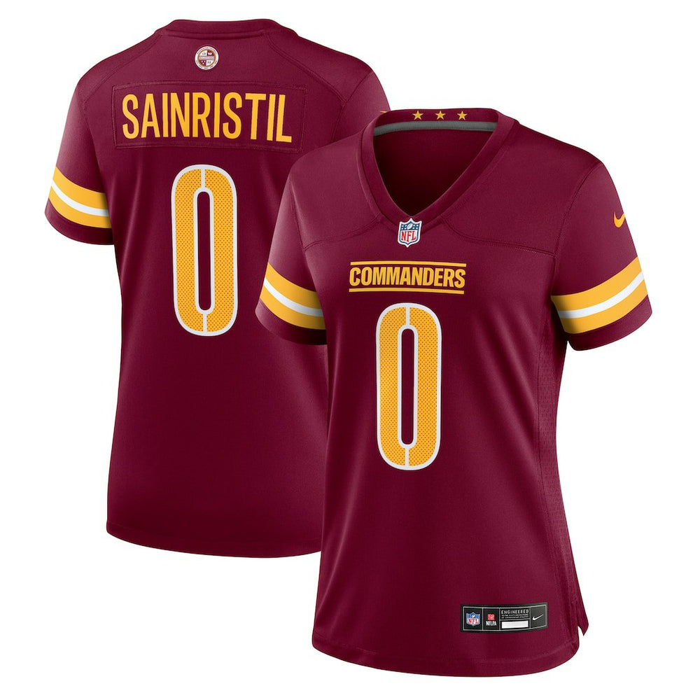 Mike Sainristil Washington Commanders Women's Team Game Jersey - Burgundy cheap
