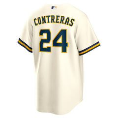William Contreras Milwaukee Brewers Home Replica Jersey Cream