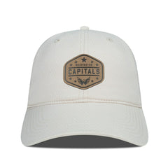 Washington Capitals Men's Levelwear Faux Leather Patch Unstructured Adjustable Hat - Cream Hats