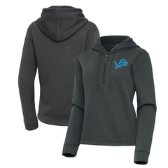 Detroit Lions Antigua Women's Contemporary Quarter-Zip Hoodie - Pewter sale