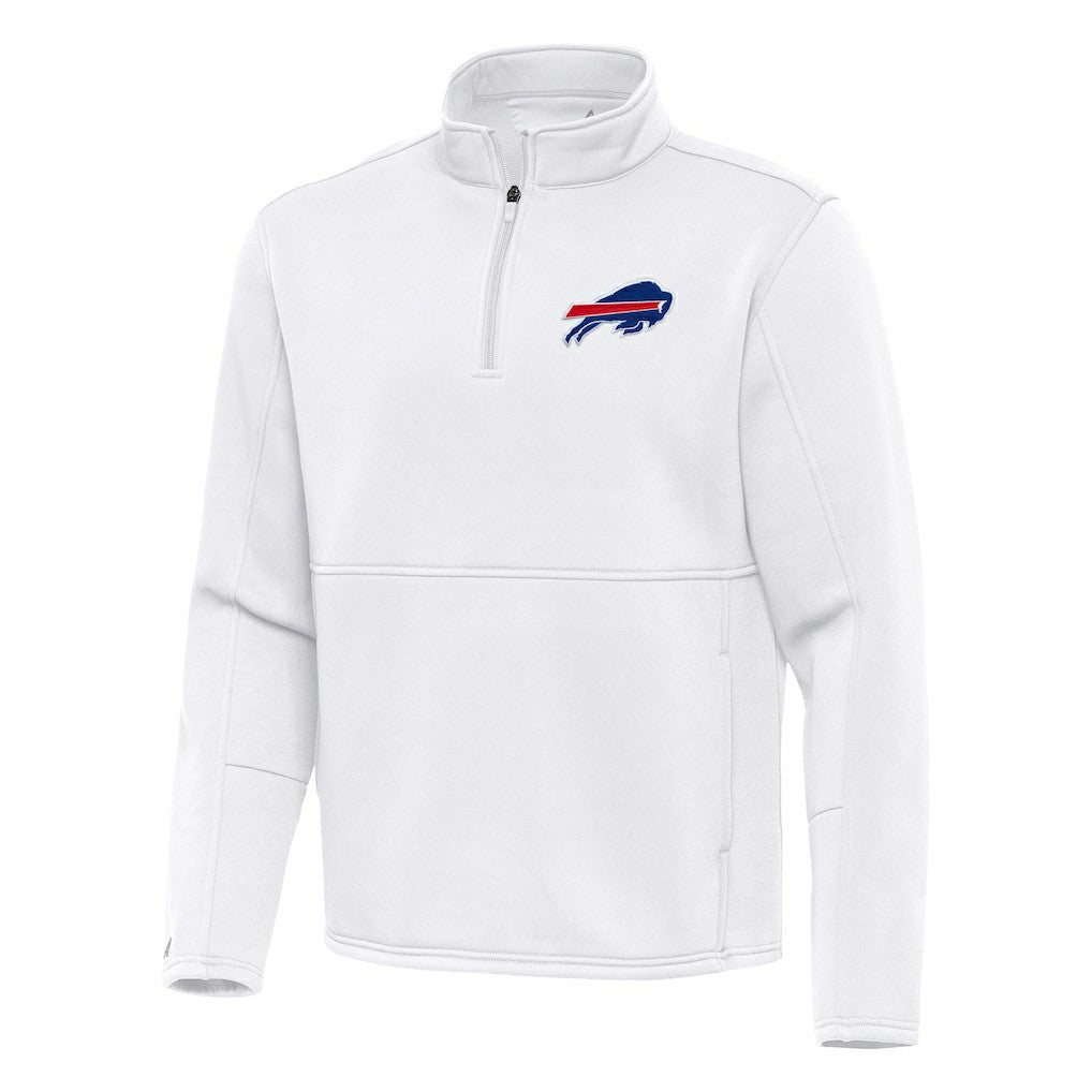 Buffalo Bills Antigua Twist Quarter-Zip Pullover Jacket - White cheap