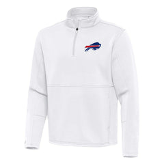 Buffalo Bills Antigua Twist Quarter-Zip Pullover Jacket - White cheap