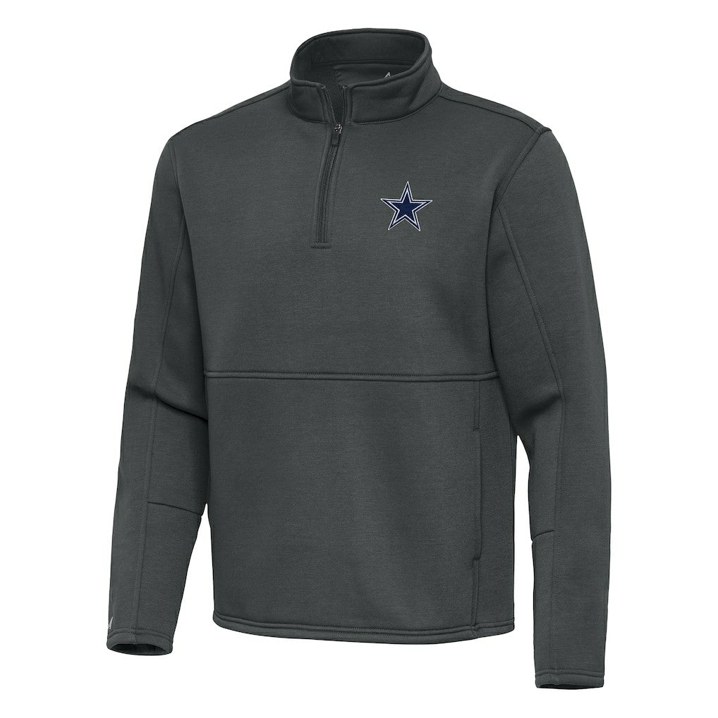 Dallas Cowboys Antigua Twist Quarter-Zip Pullover Jacket - Pewter cheap