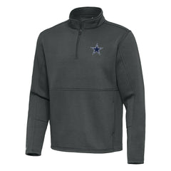 Dallas Cowboys Antigua Twist Quarter-Zip Pullover Jacket - Pewter cheap