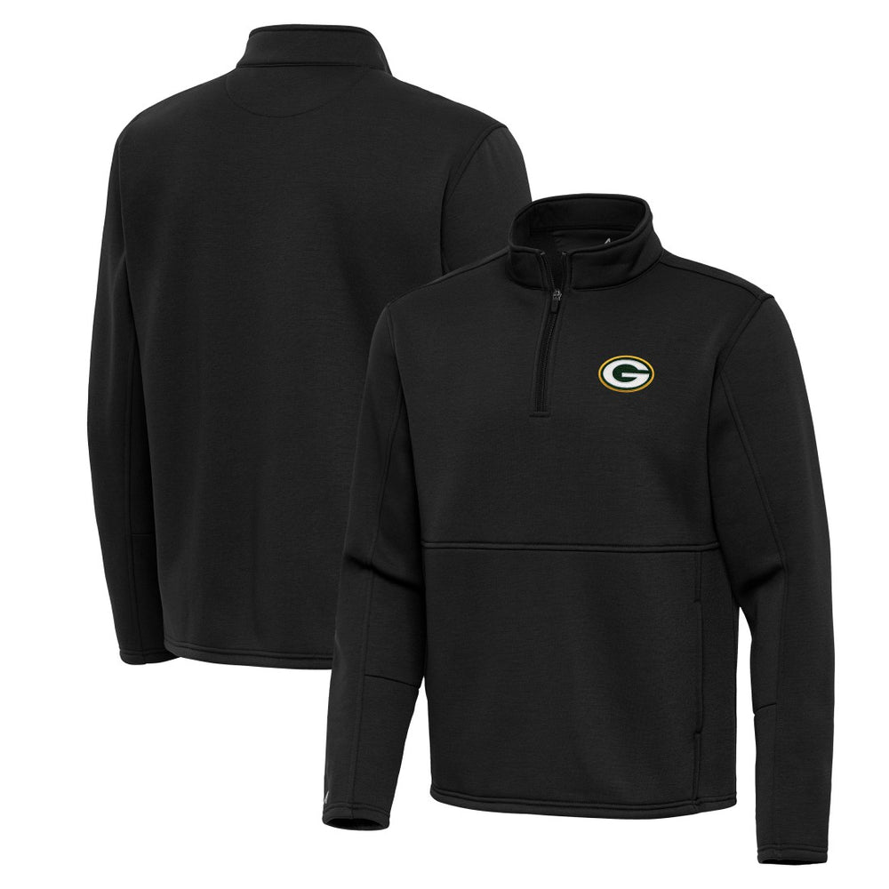 Green Bay Packers Antigua Twist Quarter-Zip Pullover Jacket - Black online