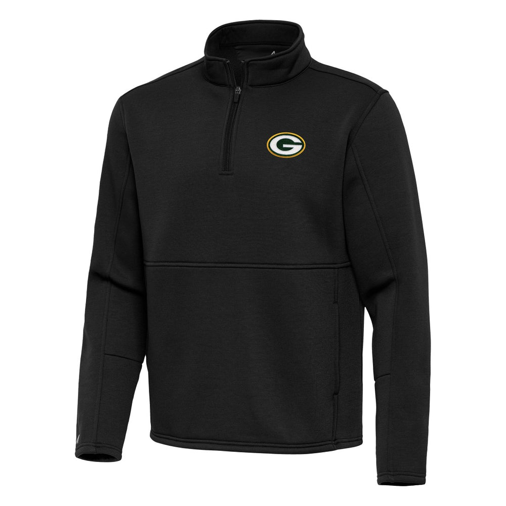 Green Bay Packers Antigua Twist Quarter-Zip Pullover Jacket - Black online