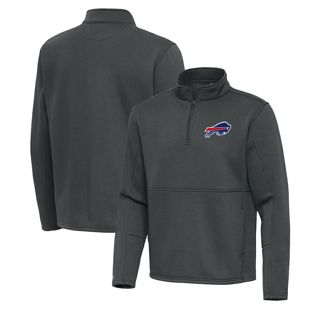 Buffalo Bills Antigua Twist Quarter-Zip Pullover Jacket - Pewter cheap