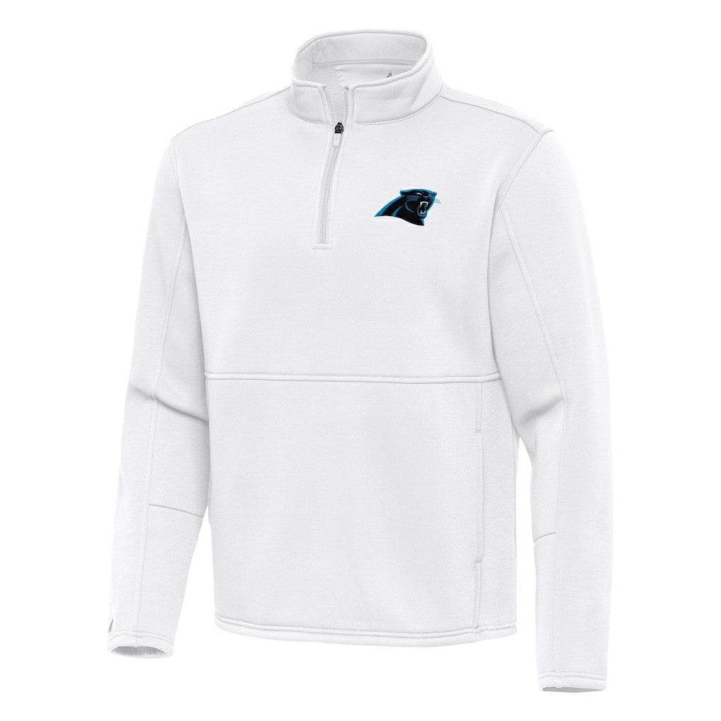 Carolina Panthers Antigua Twist Quarter-Zip Pullover Jacket - White cheap